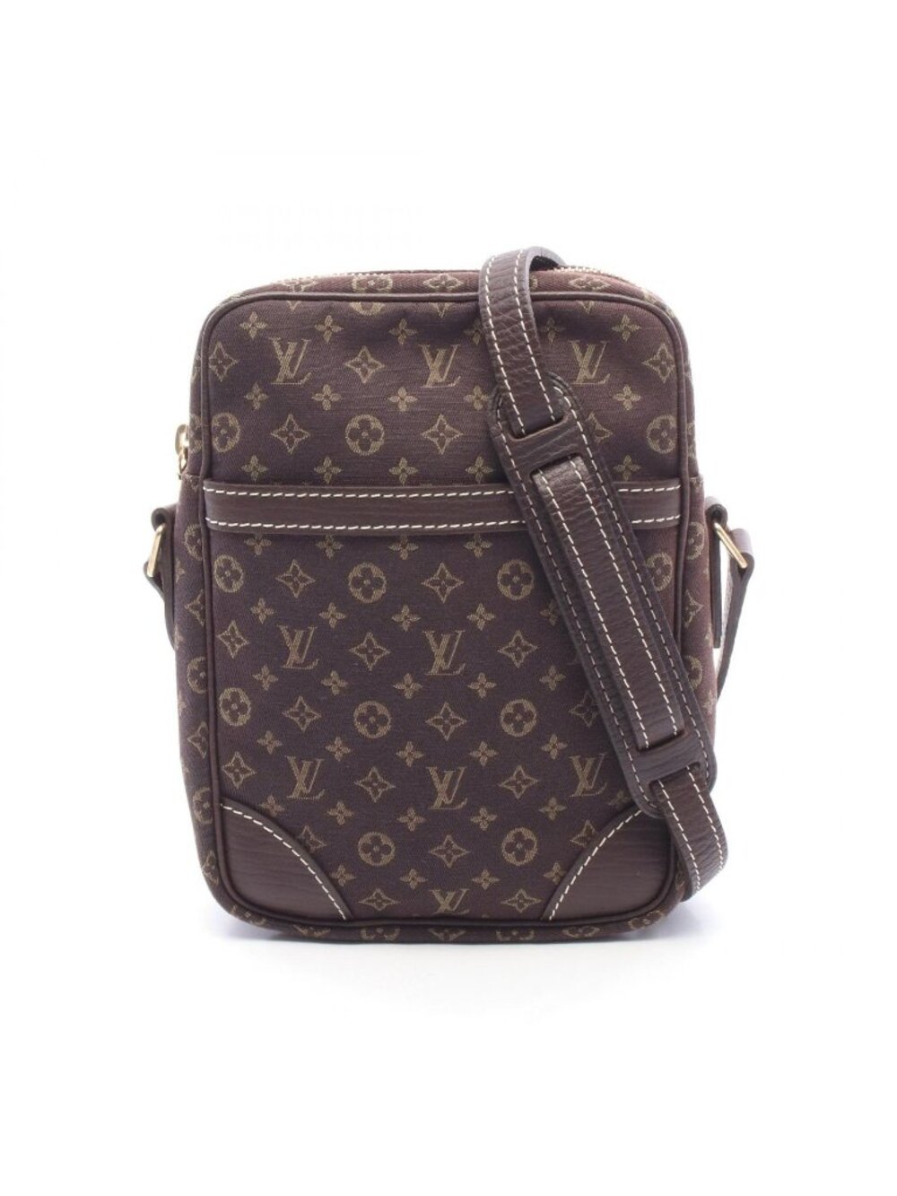 Louis Vuitton Shoulder Bag Pochette Danube Monogram Mini Lin Ebene Canvas